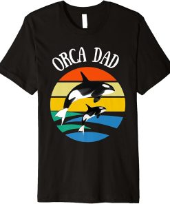 80s Orca Dad Retro Vintage Sunset Premium T-Shirt