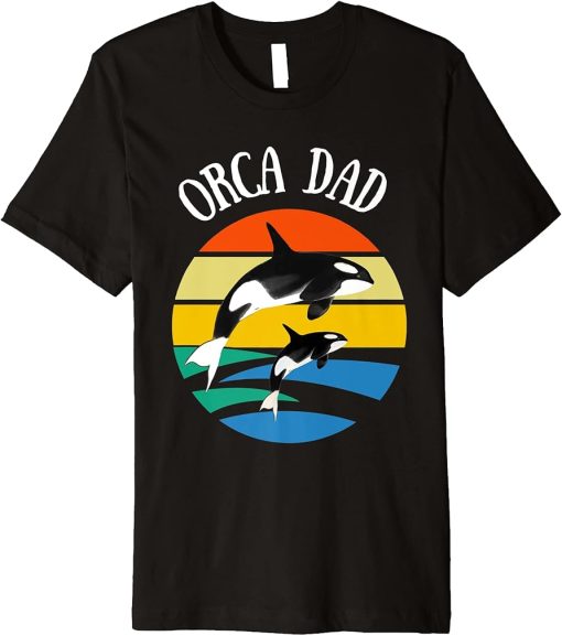 80s Orca Dad Retro Vintage Sunset Premium T-Shirt