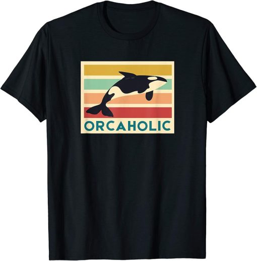 Vintage Orca Graphic Retro Killer Whale Lover Ocean Activist T-Shirt