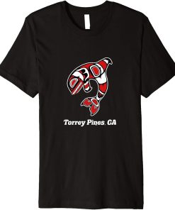 Native American Torrey Pines CA Tribal Orca Killer Whale Premium T-Shirt