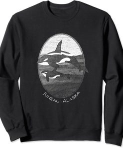 Juneau Alaska Orca Killer Whale Graphic Souvenir Sweatshirt