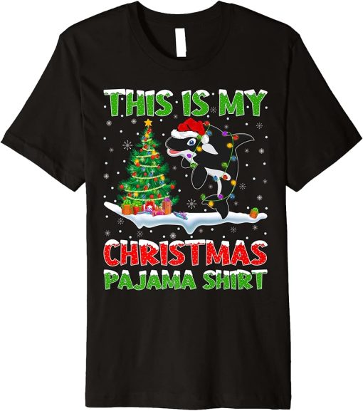 This Is My Christmas Pajama Shirt Orca Fish Christmas Premium T-Shirt